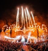 fireworks launching on stage